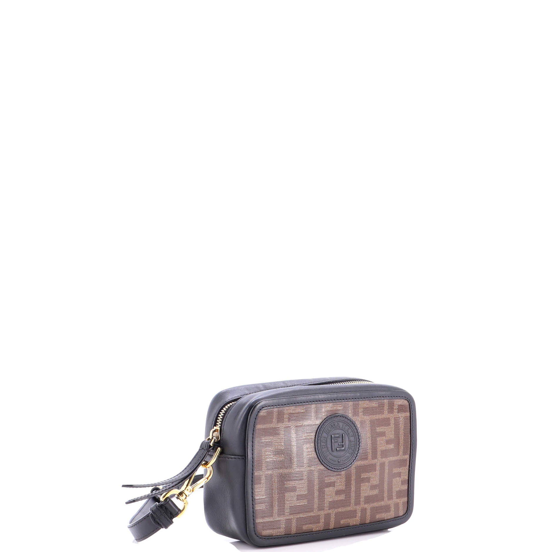 FF Logo Stamp Camera Bag Zucca Coated Canvas Mini