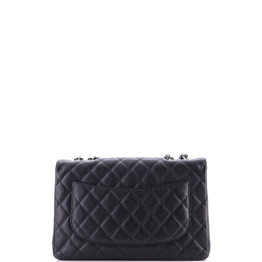 Vintage Classic Single Flap Bag Quilted Caviar Jumbo