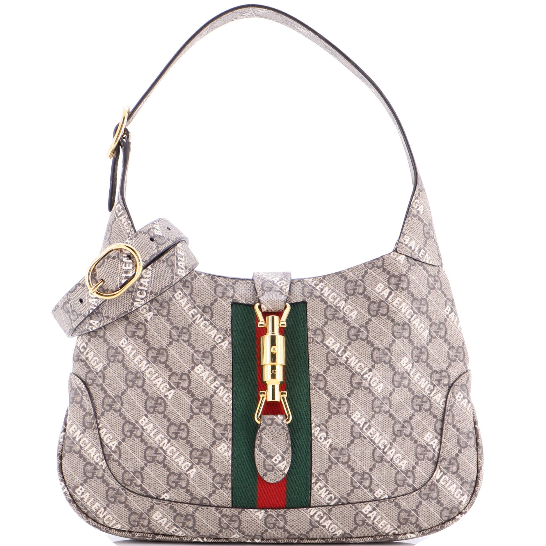 x Balenciaga The Hacker Project Jackie 1961 Hobo GG Coated Canvas Small