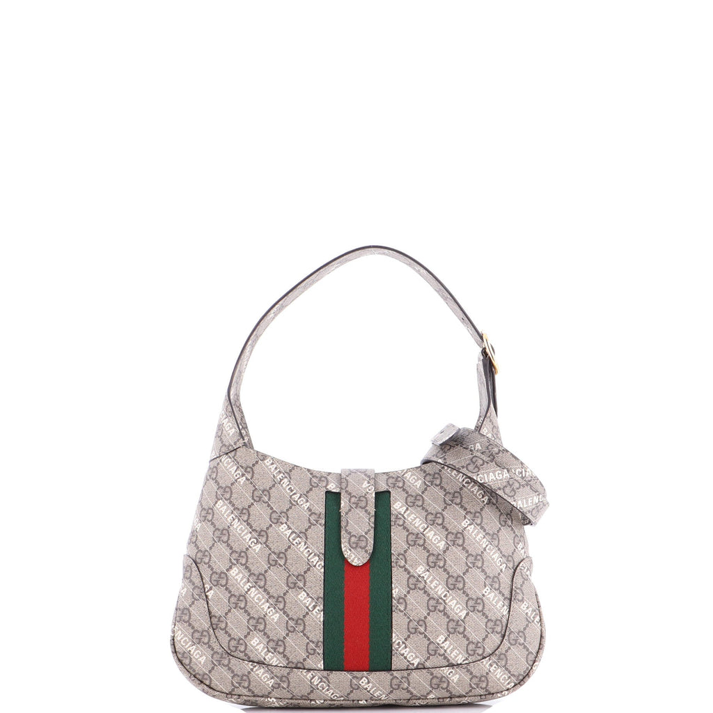 x Balenciaga The Hacker Project Jackie 1961 Hobo GG Coated Canvas Small