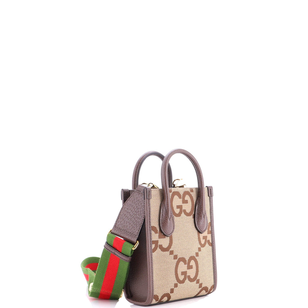 Vertical Tote Jumbo GG Canvas Mini