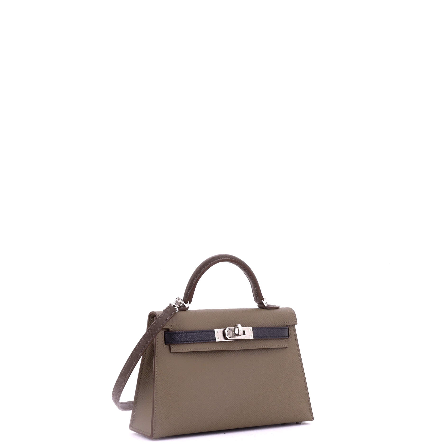Kelly Mini II Bag Tricolor Epsom with Palladium Hardware 20