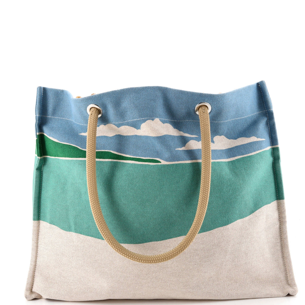 La Plage Beach Tote Bag Printed Canvas