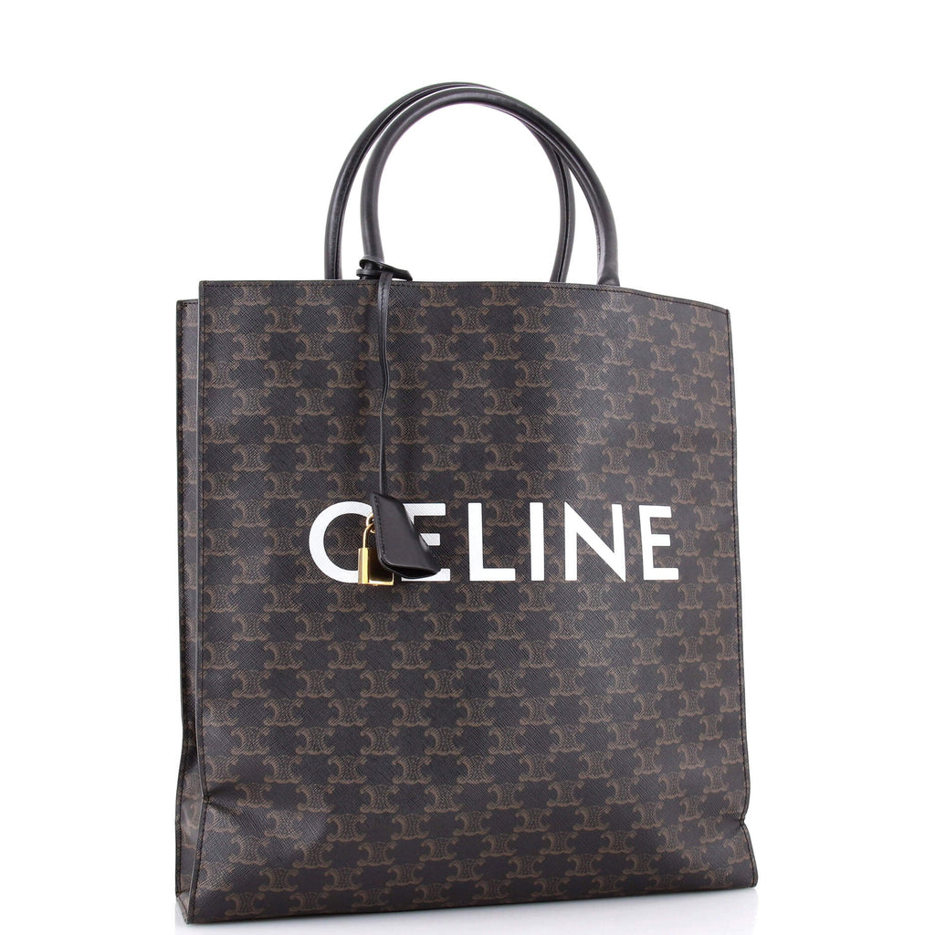 Vertical Cabas Tote Triomphe Coated Canvas Large