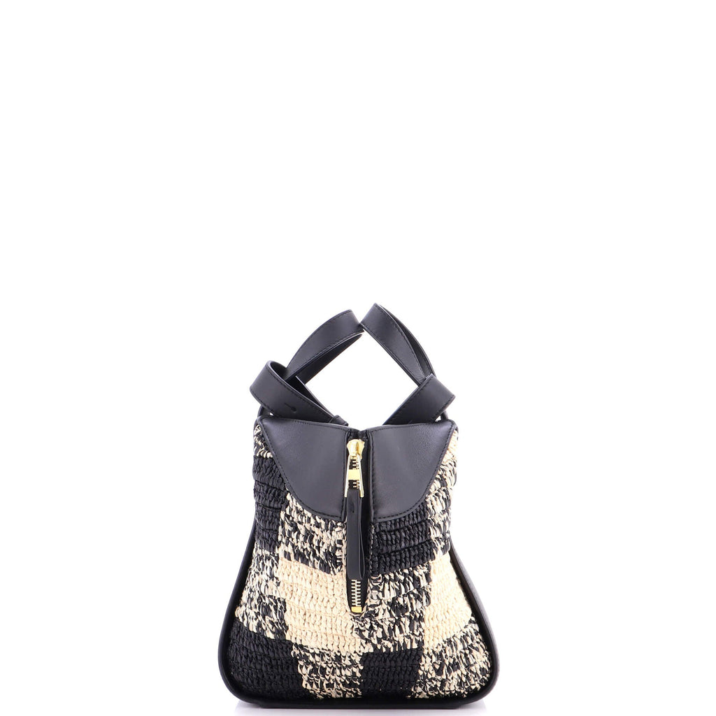 Paula's Ibiza Hammock Bag Raffia and Leather Compact