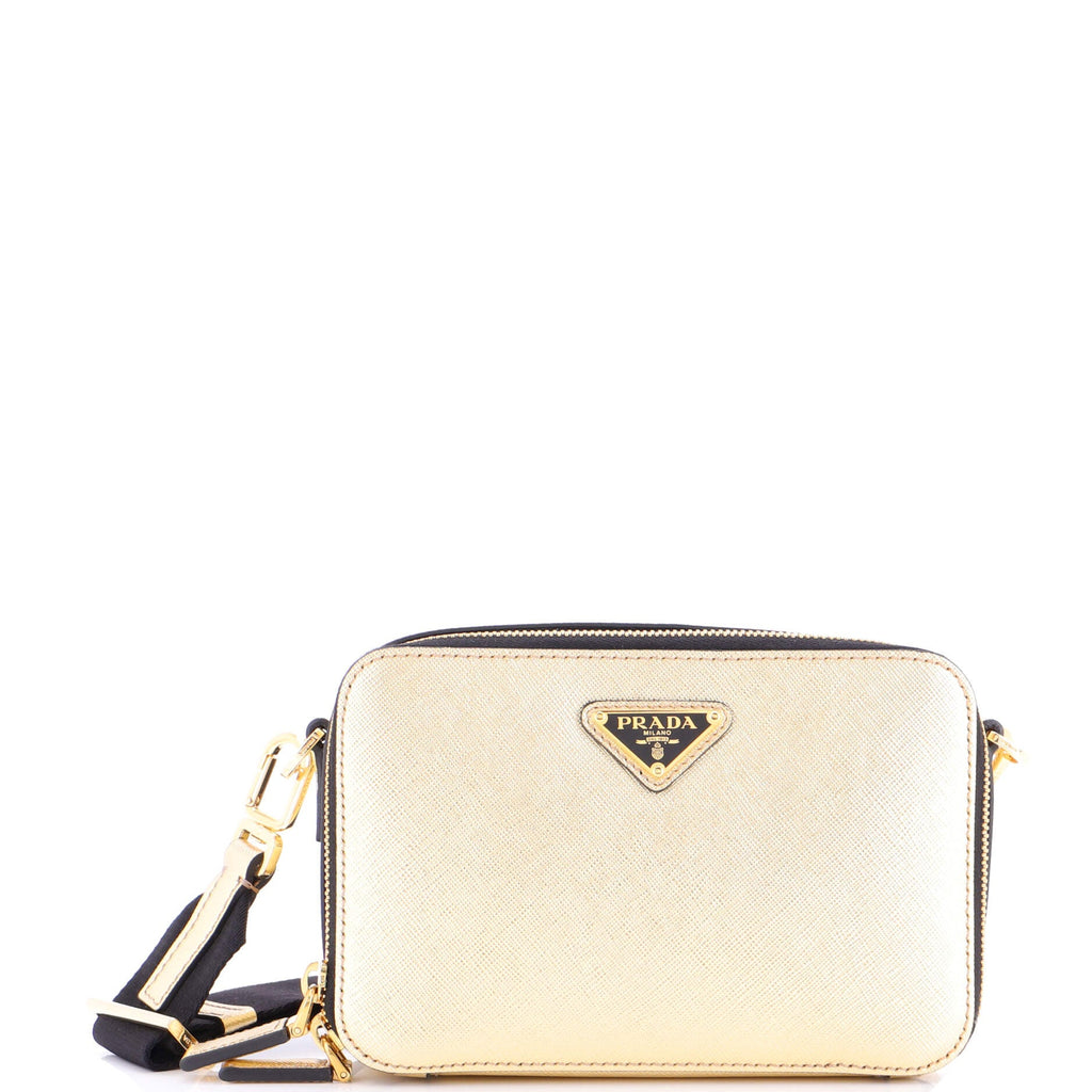 Brique Camera Crossbody Bag Saffiano Leather Mini