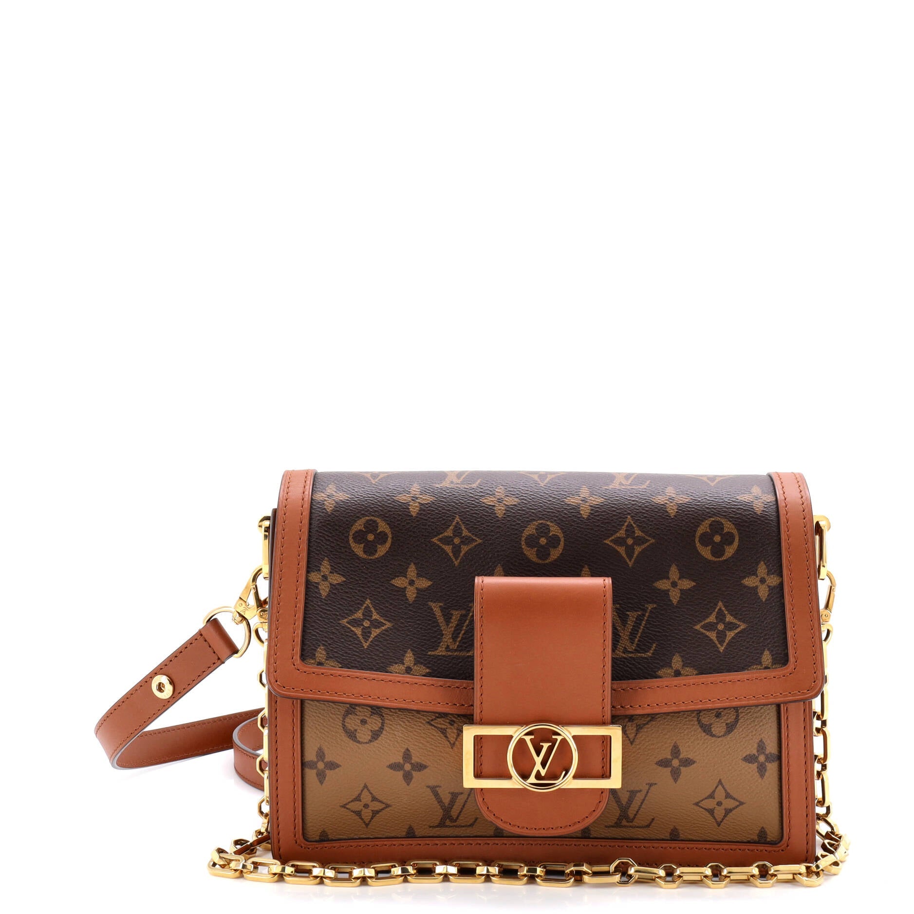 Dauphine Shoulder Bag Reverse Monogram Canvas MM