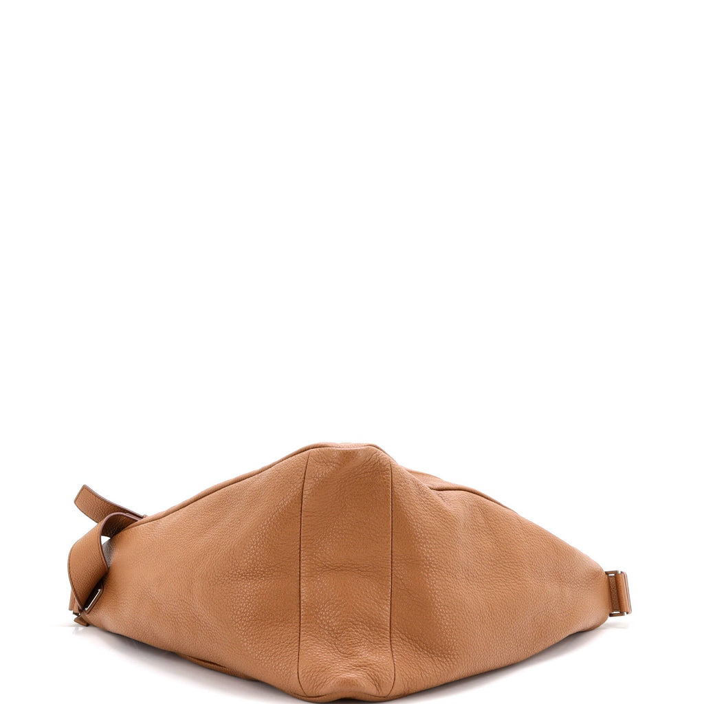 Triangle Logo Zip Messenger Leather Large