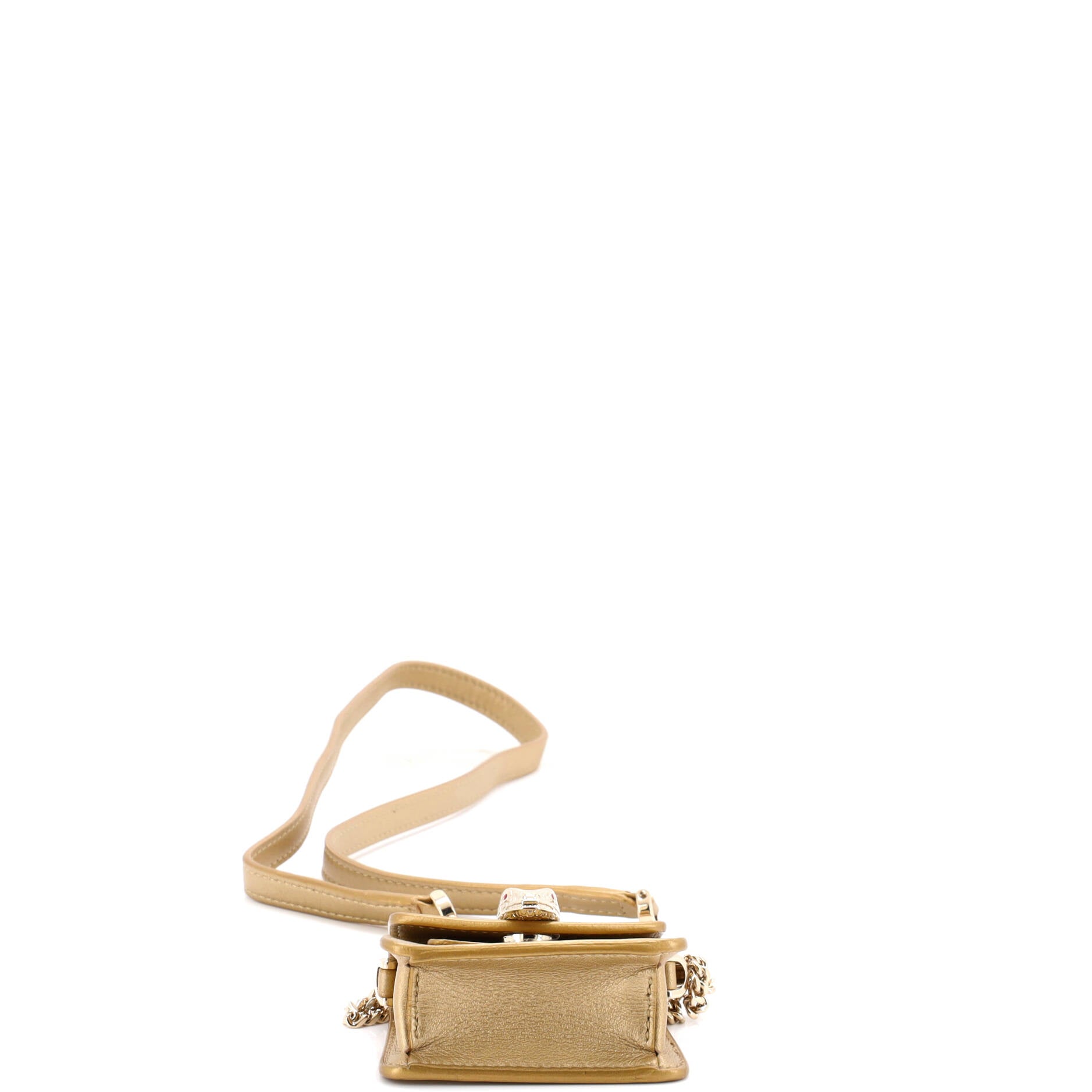 Serpenti Forever Shoulder Bag Metallic Leather Micro