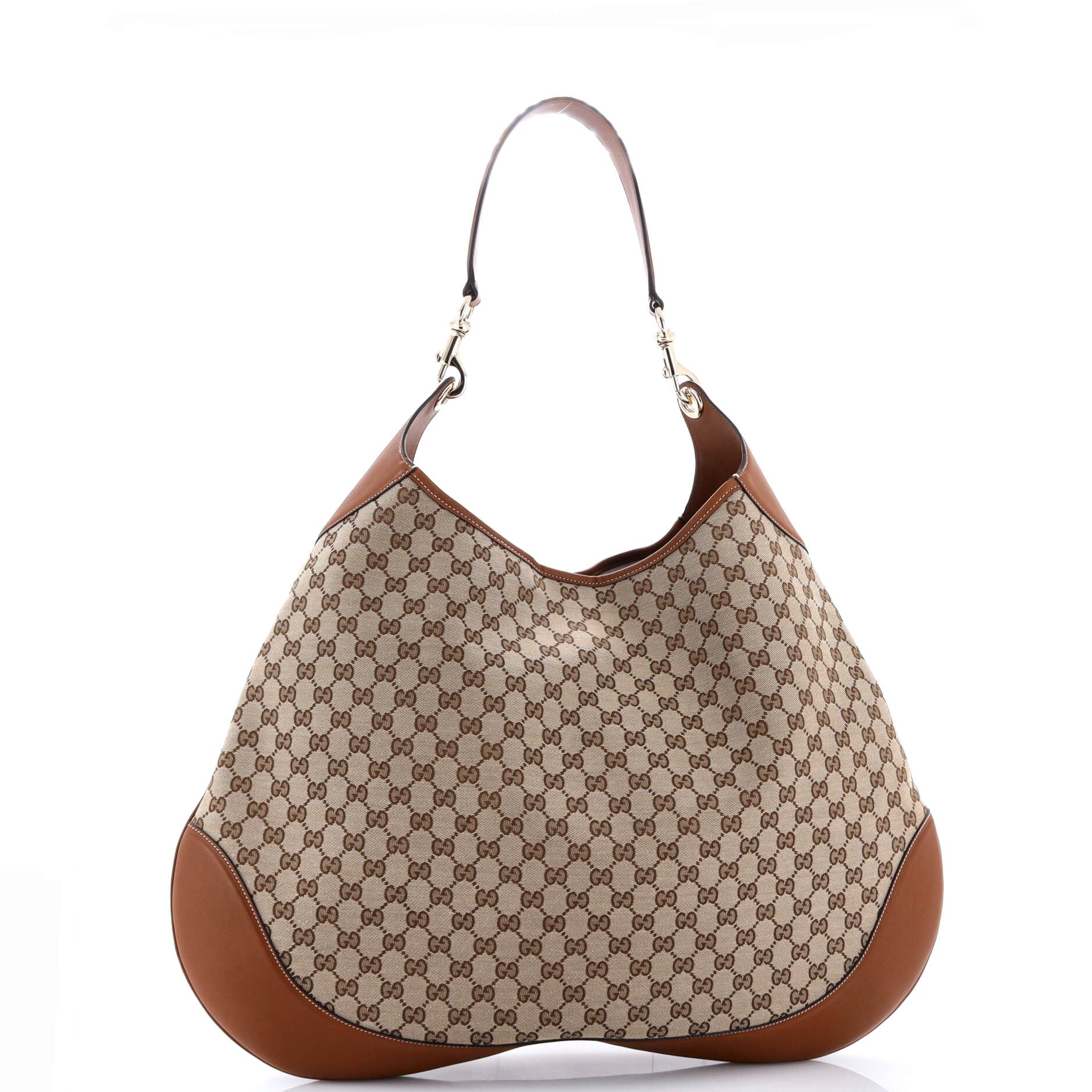 B Shoulder Bag GG Canvas and Leather Large