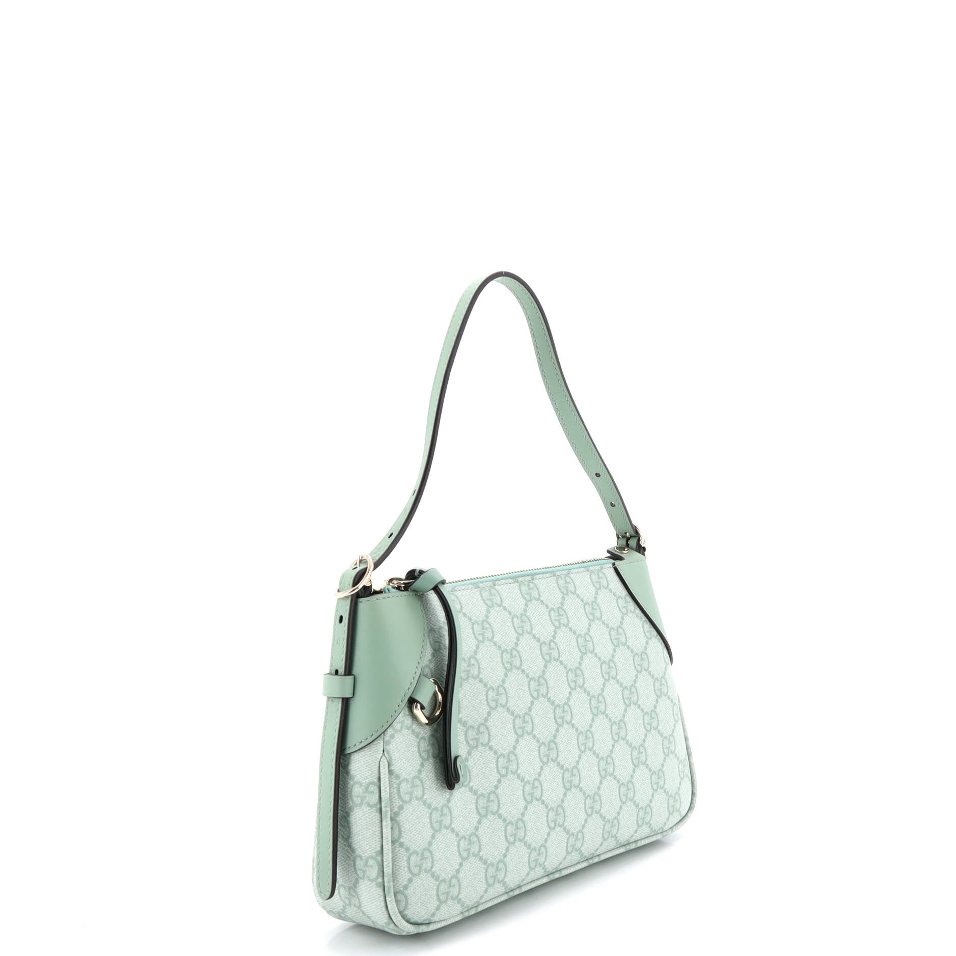 Emblem Shoulder Bag GG Coated Canvas with Leather Small