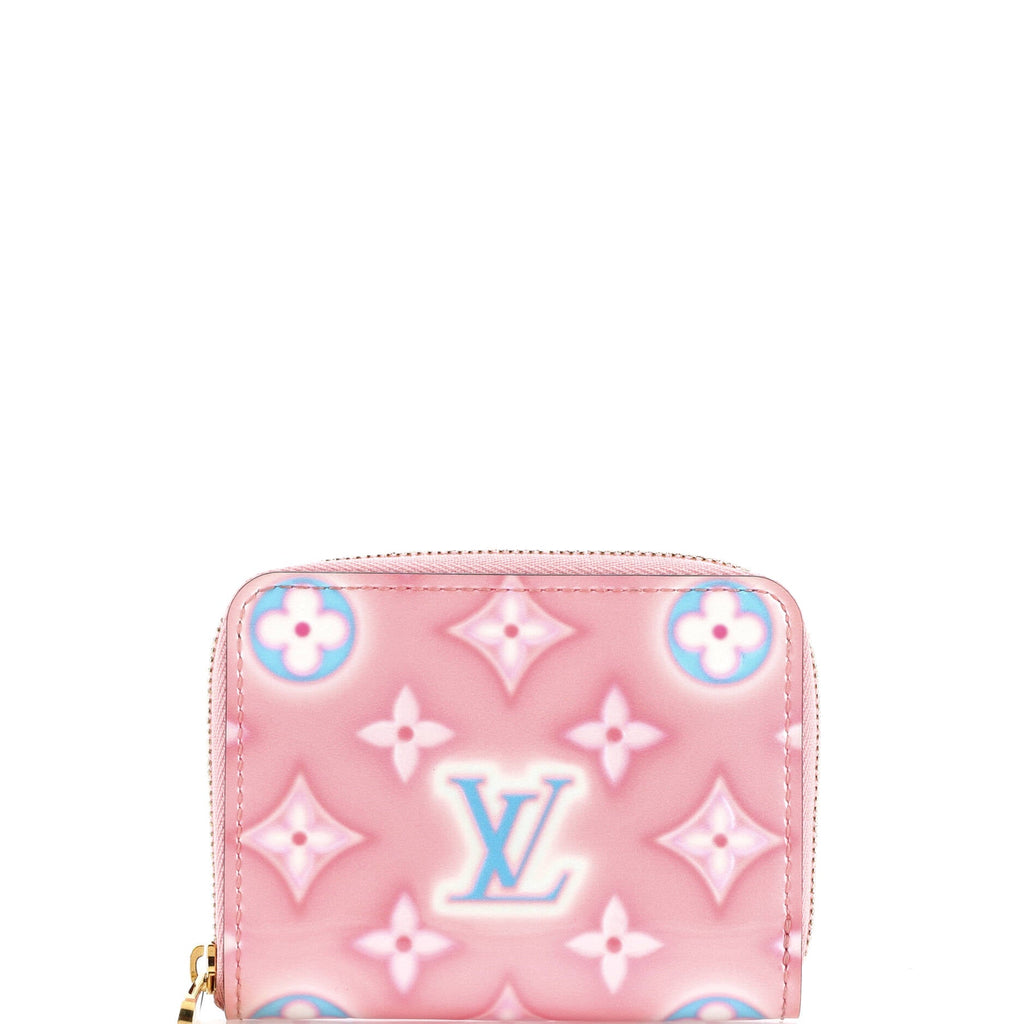 Zippy Coin Purse Valentine Neon Monogram Vernis