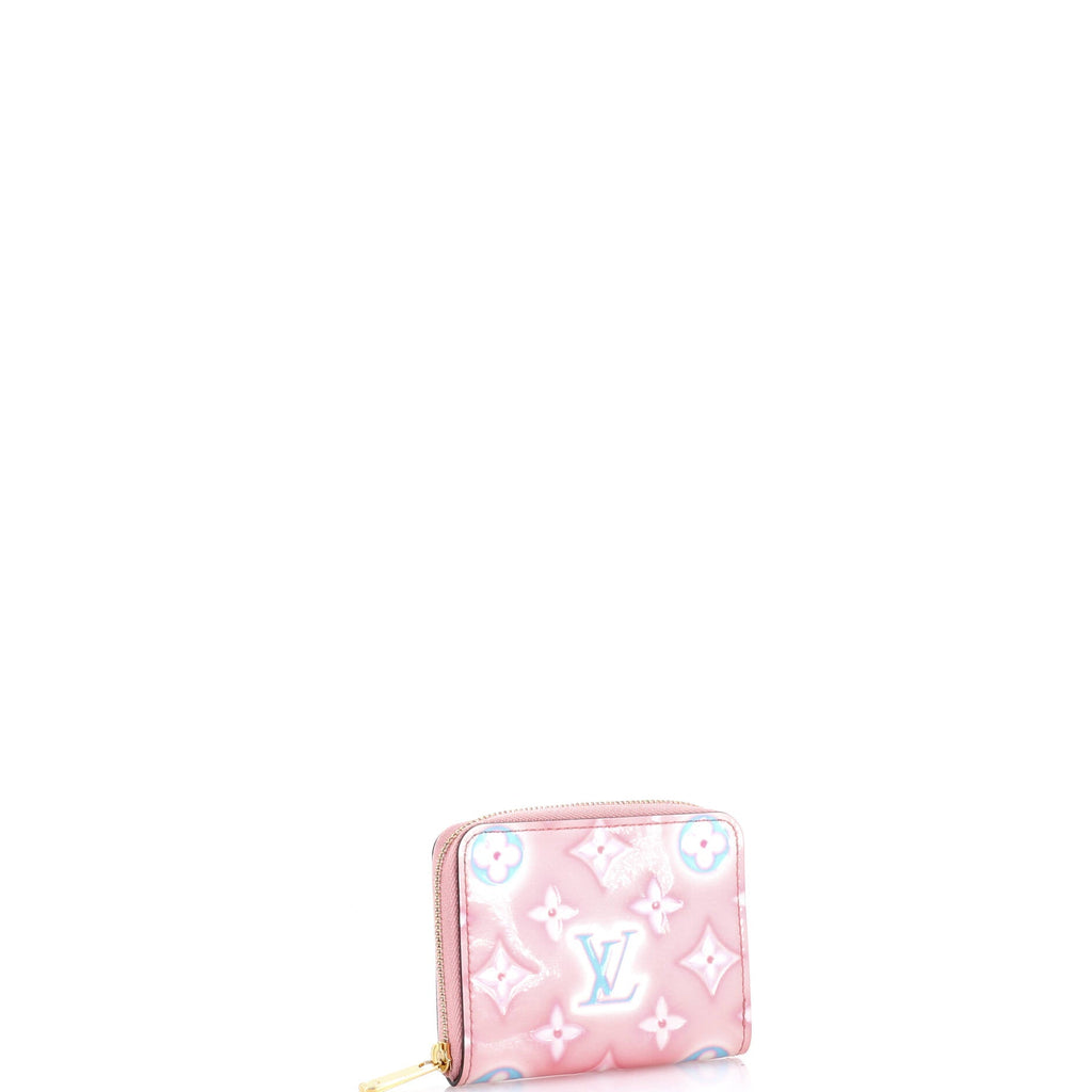 Zippy Coin Purse Valentine Neon Monogram Vernis
