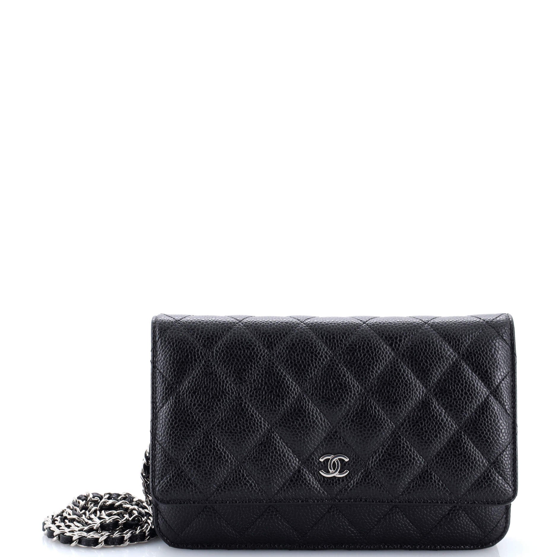Wallet on Chain Quilted Caviar