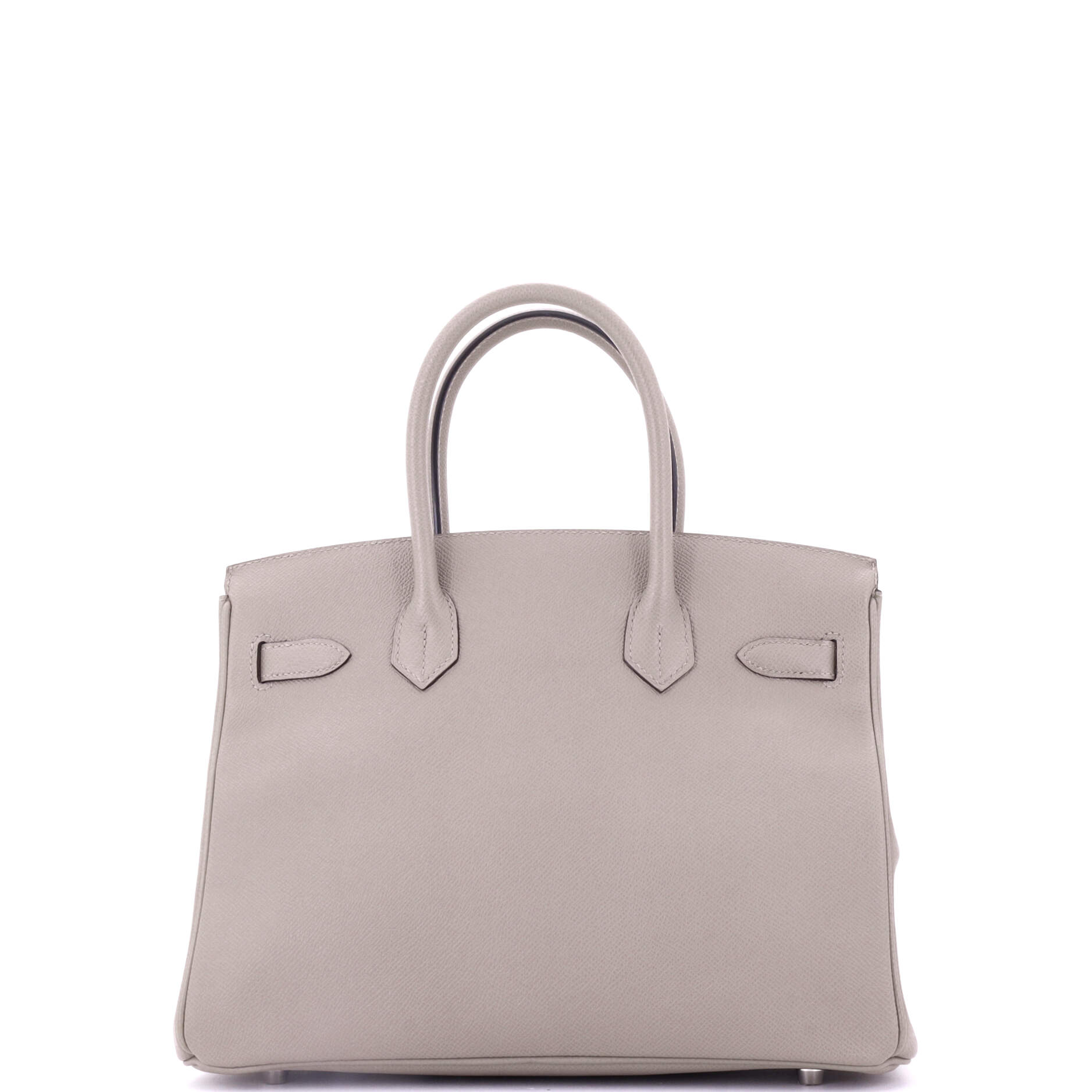 Birkin Handbag Grey Epsom with Palladium Hardware 30