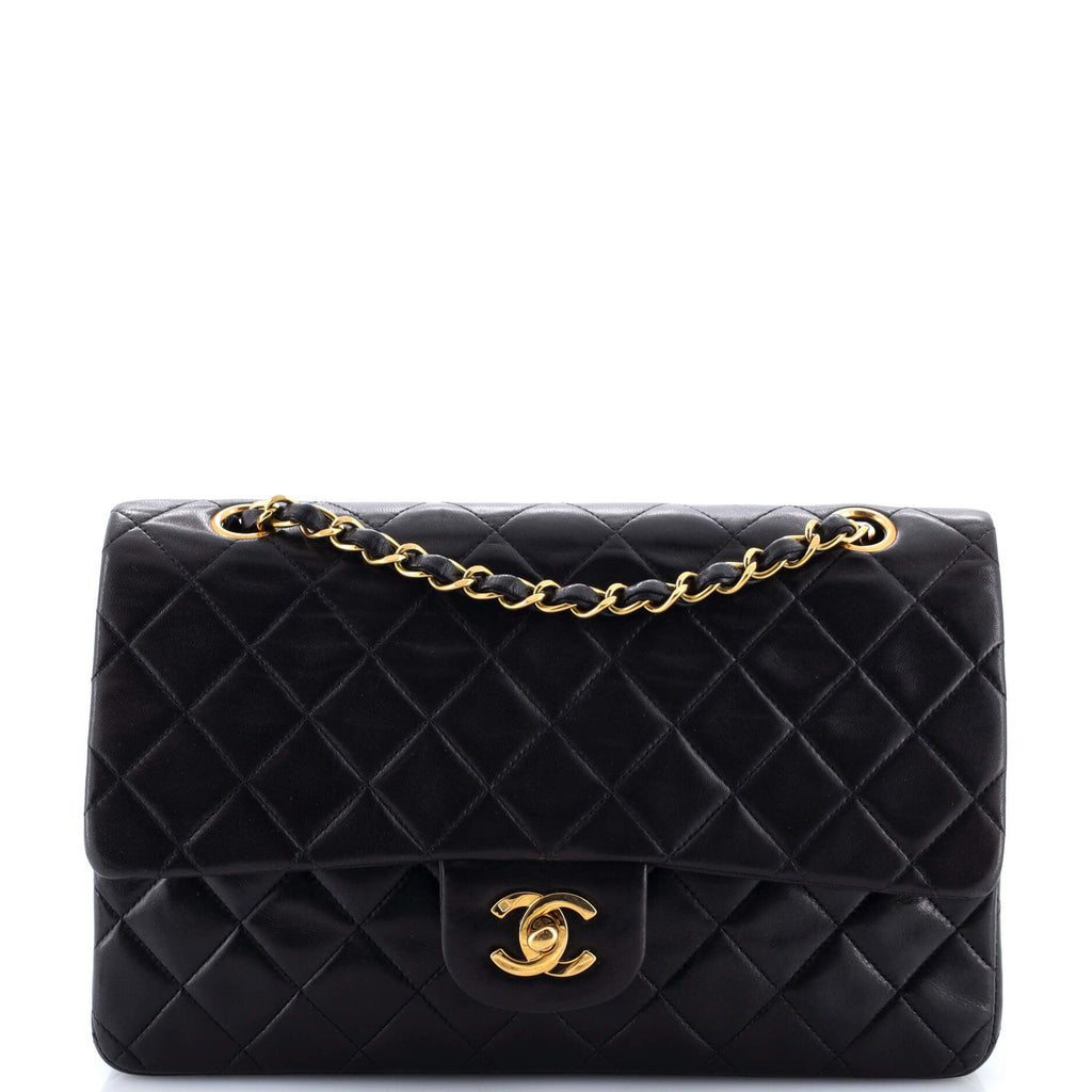 Vintage Classic Double Flap Bag Quilted Lambskin Medium