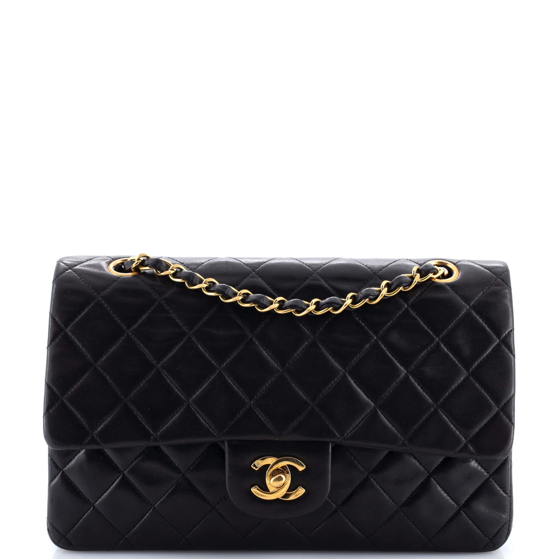 Vintage Classic Double Flap Bag Quilted Lambskin Medium