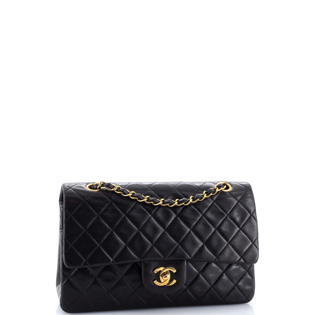 Vintage Classic Double Flap Bag Quilted Lambskin Medium