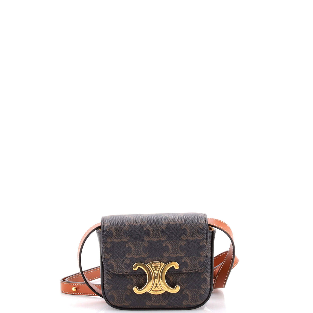 Triomphe Shoulder Bag Triomphe Coated Canvas Mini