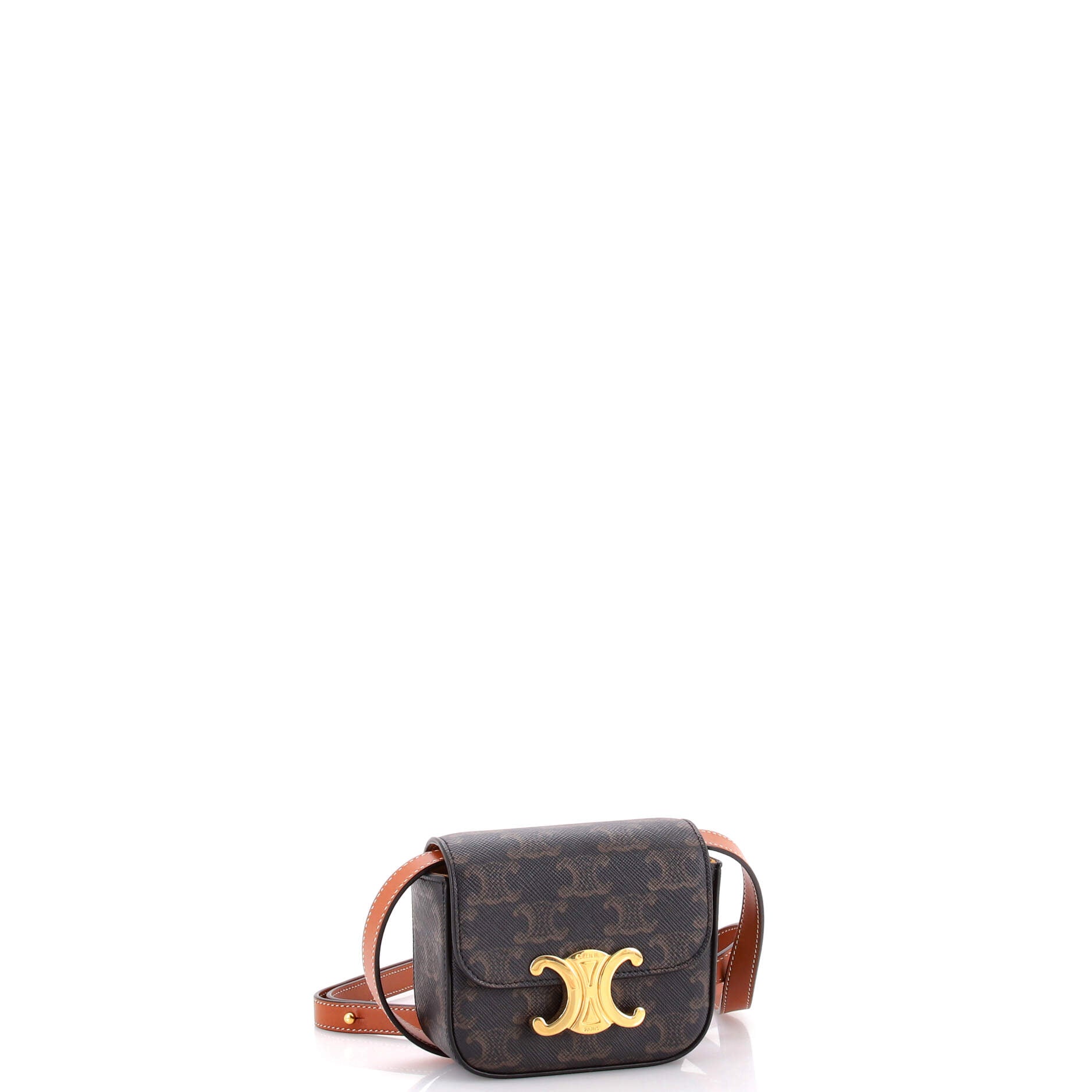 Triomphe Shoulder Bag Triomphe Coated Canvas Mini