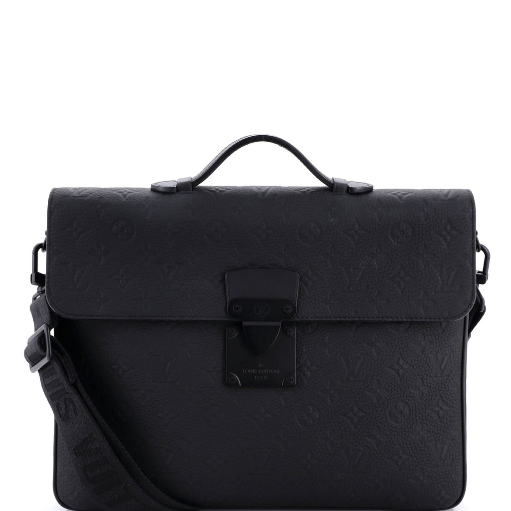 S Lock Briefcase Monogram Taurillon Leather