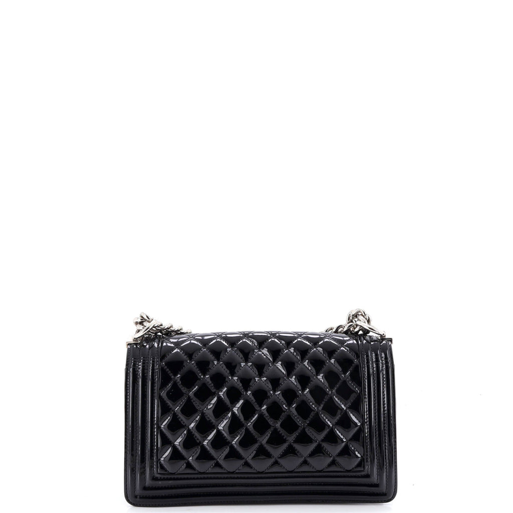 Boy Flap Bag Quilted Plexiglass Patent Old Medium