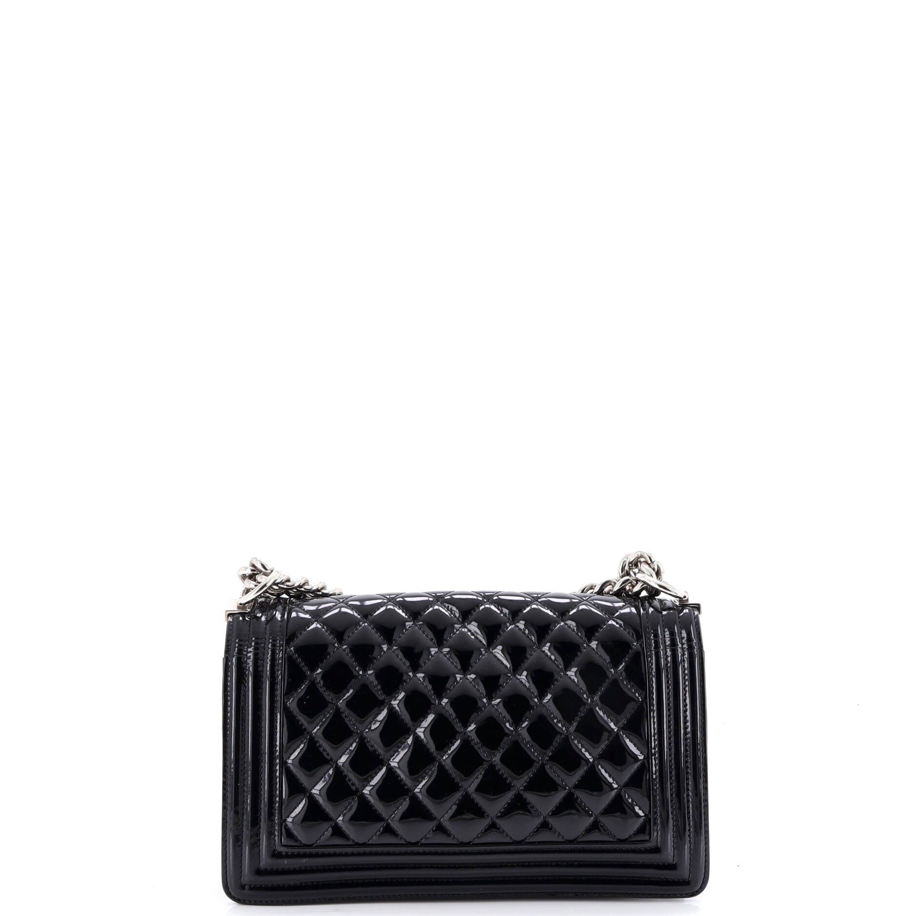 Boy Flap Bag Quilted Plexiglass Patent Old Medium