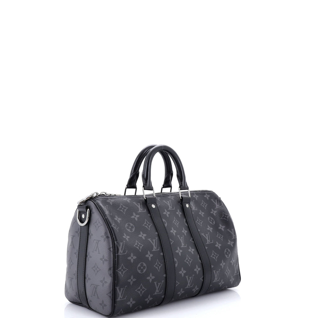 Keepall Bandouliere Bag Reverse Monogram Eclipse Canvas 35