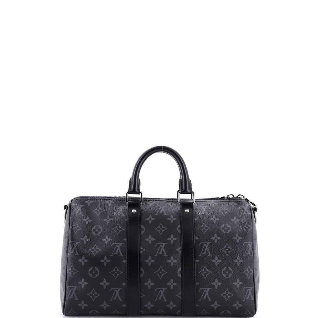Keepall Bandouliere Bag Reverse Monogram Eclipse Canvas 35