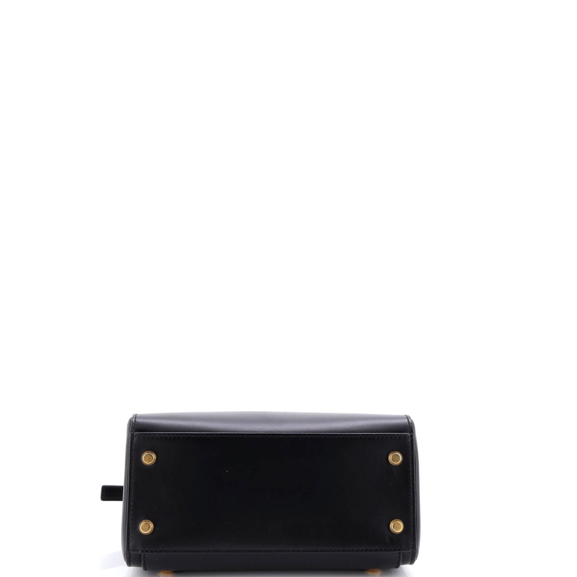 Money Top Handle Tote Bag Leather Small