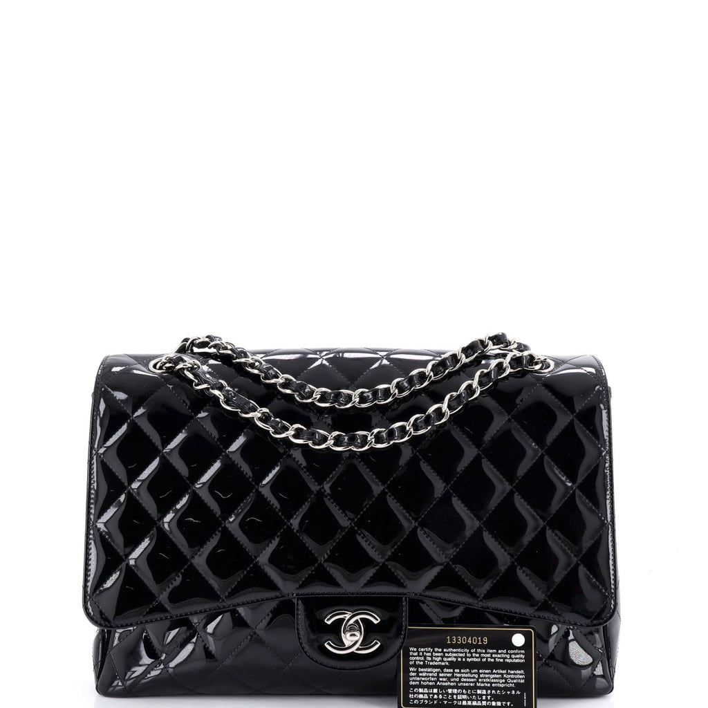 Vintage Classic Single Flap Bag Quilted Patent Maxi