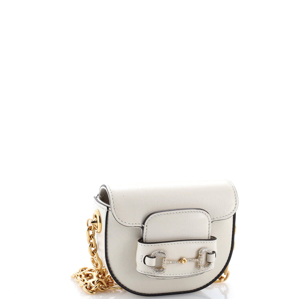 Horsebit 1955 Chain Convertible Belt Bag Leather with Crystal Detail Mini