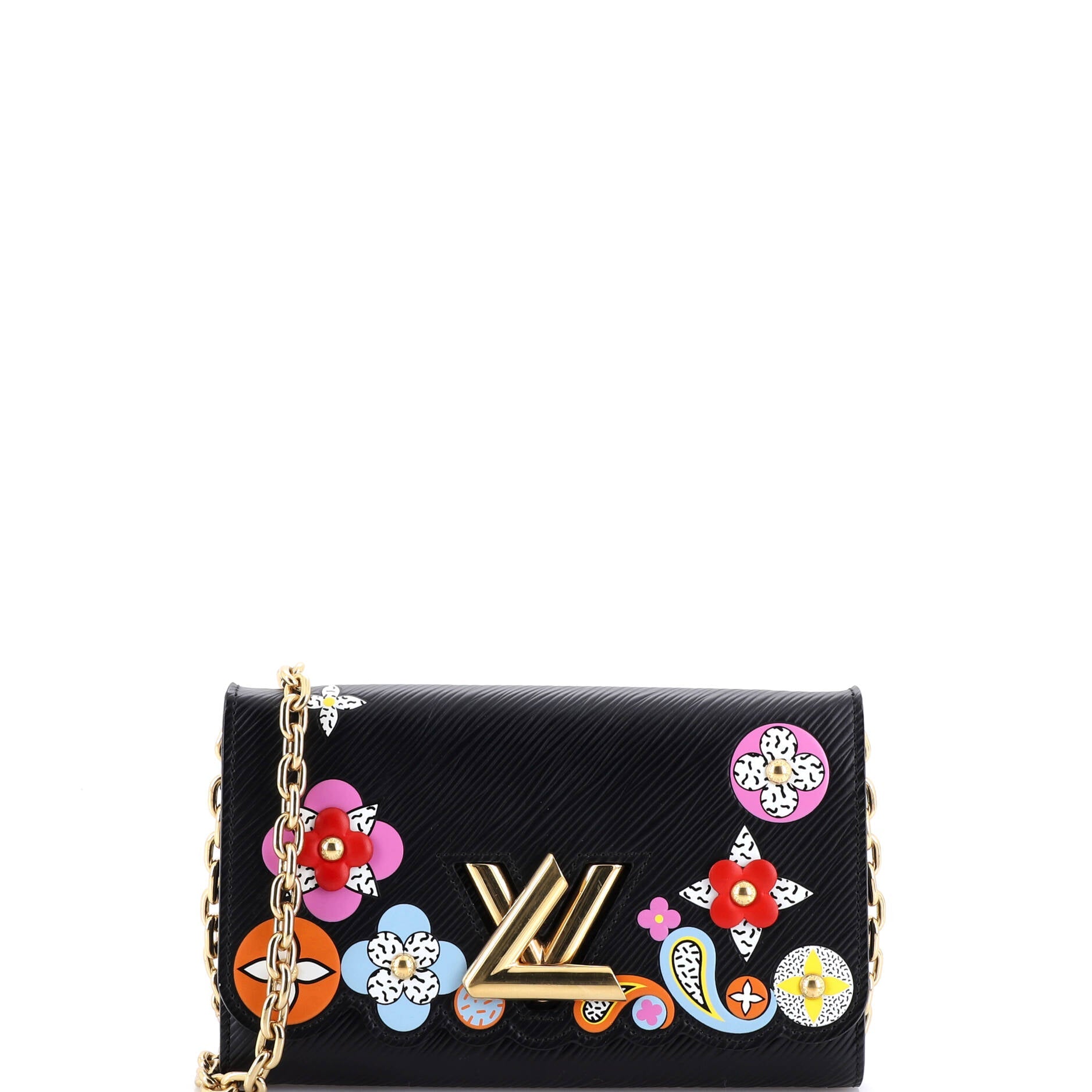 Twist Chain Wallet Limited Edition Floral Patchwork Epi Leather
