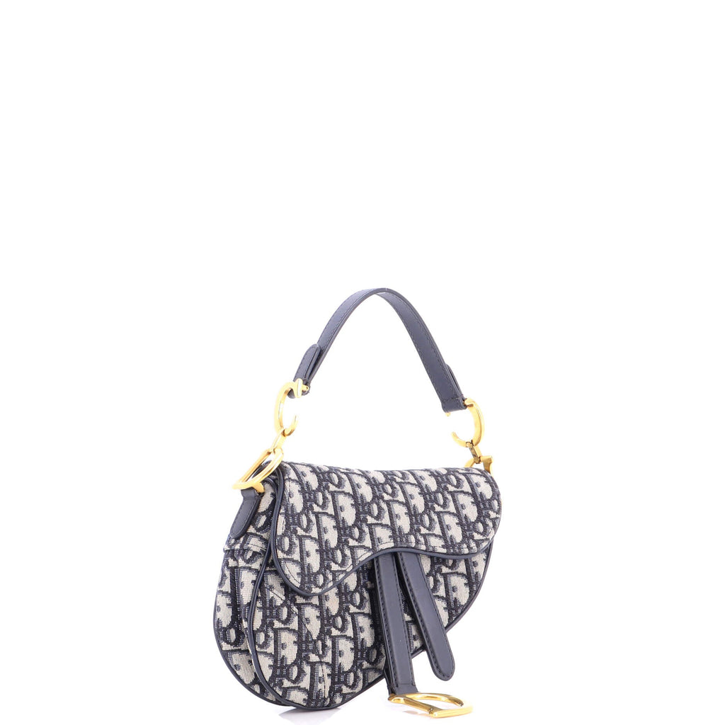Saddle Handbag Oblique Canvas Mini