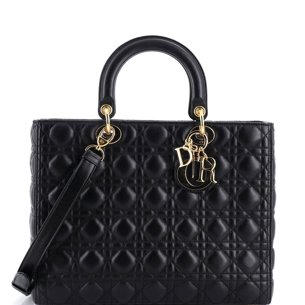 Lady Dior Bag Cannage Quilt Lambskin Large