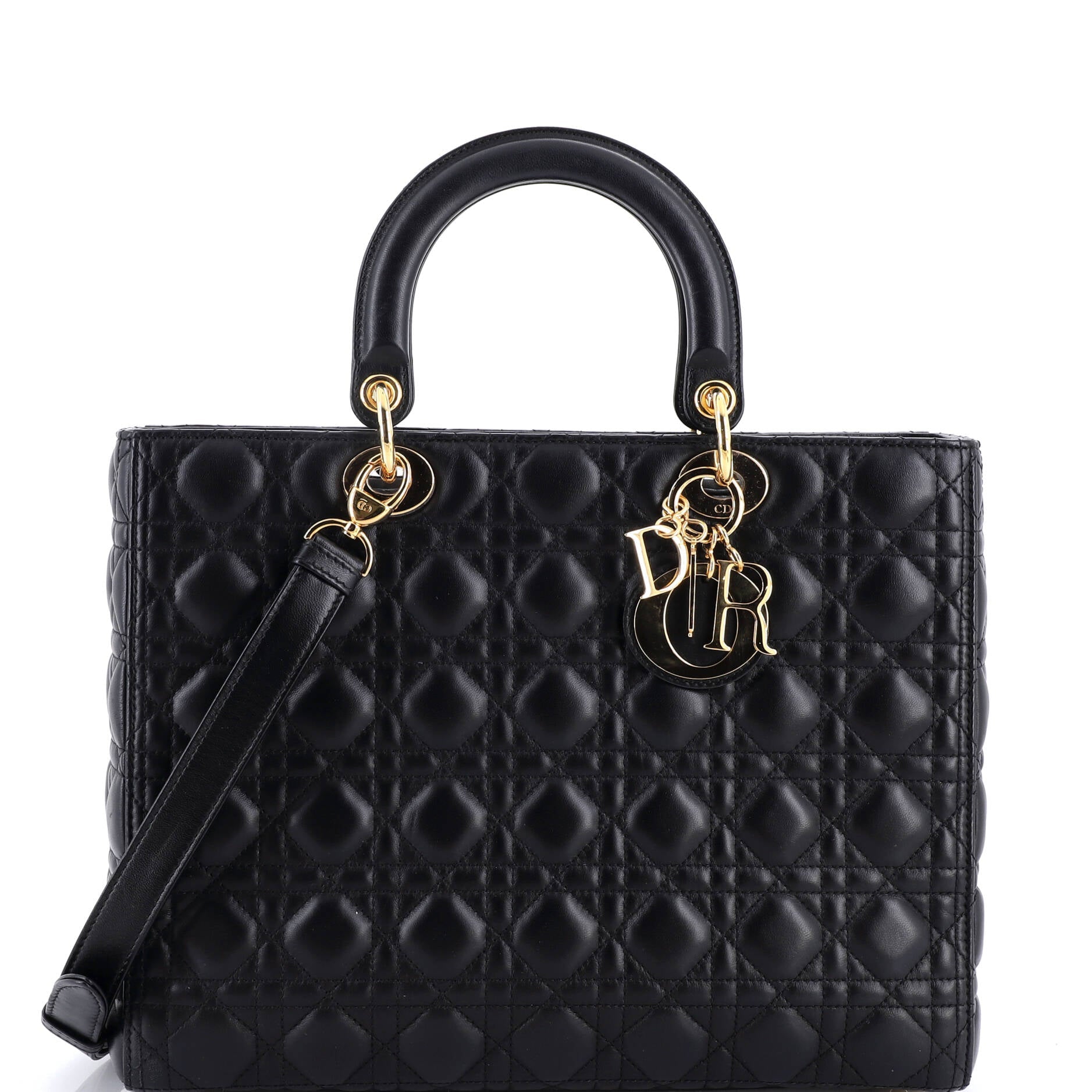 Lady Dior Bag Cannage Quilt Lambskin Large