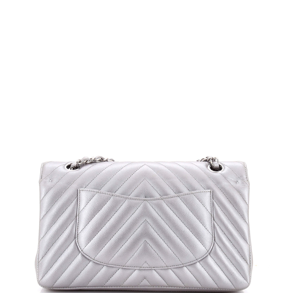 Classic Double Flap Bag Chevron Caviar Medium