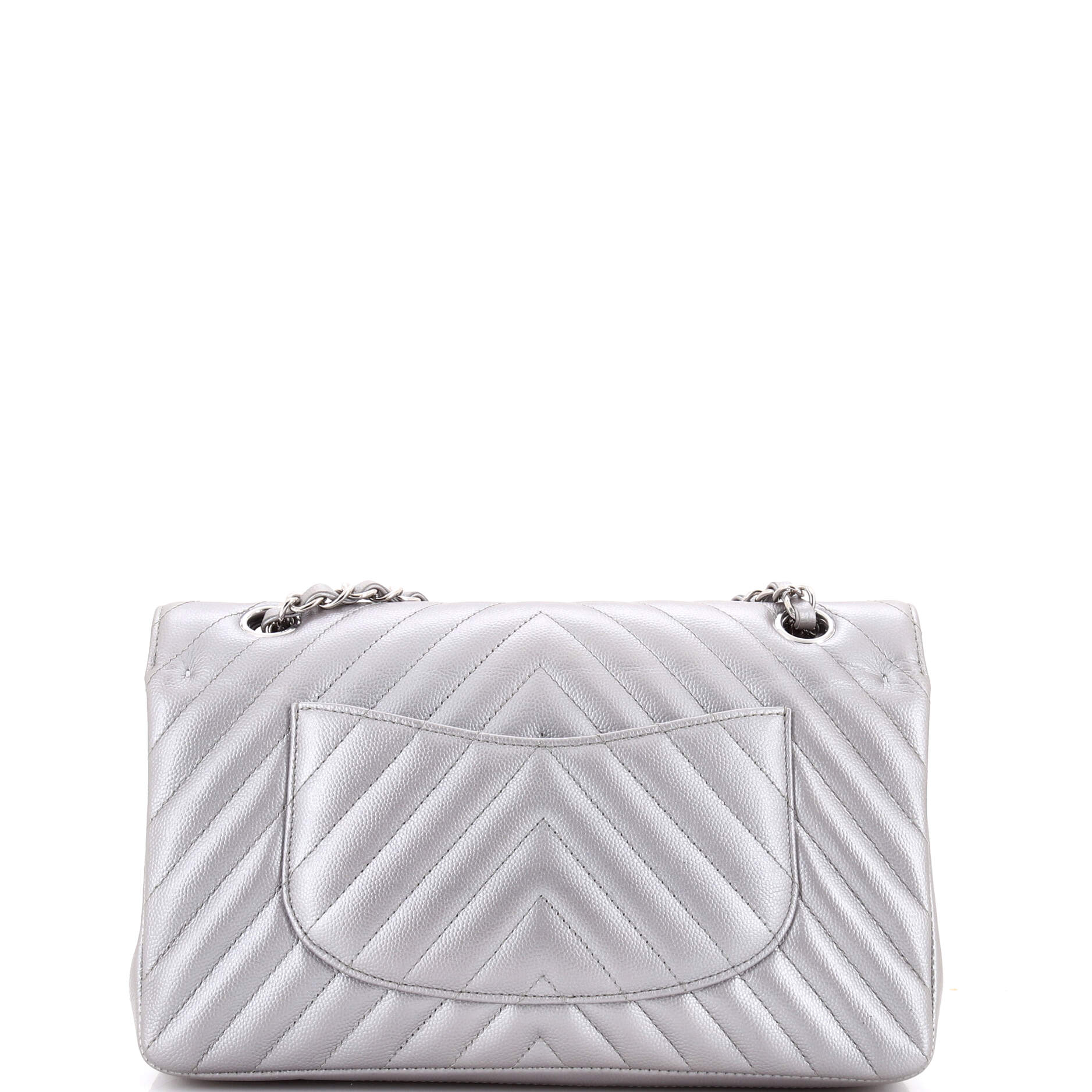 Classic Double Flap Bag Chevron Caviar Medium
