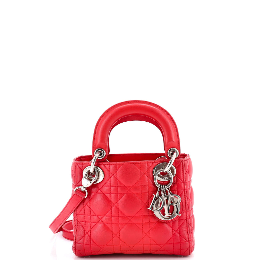 Lady Dior Chain Bag Cannage Quilt Lambskin Mini