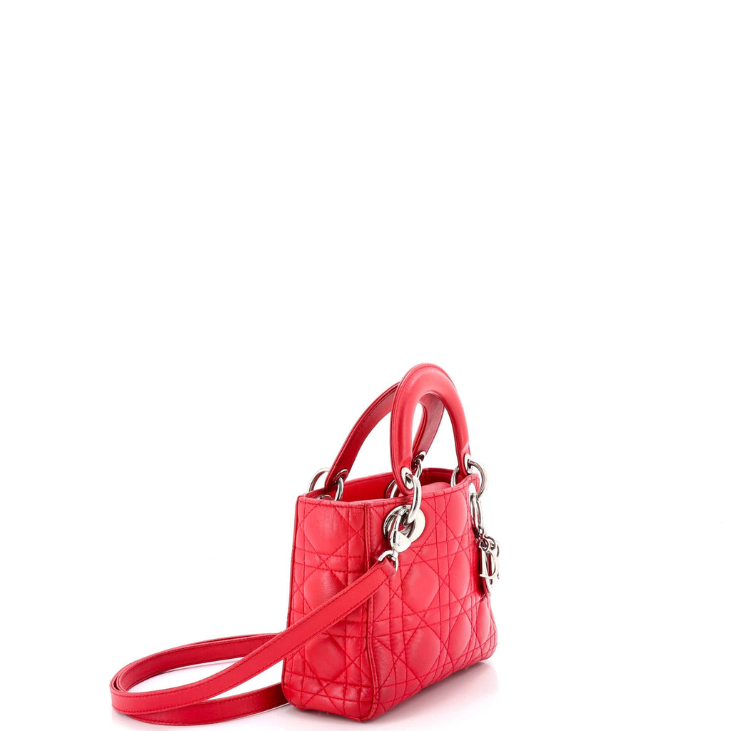 Lady Dior Chain Bag Cannage Quilt Lambskin Mini