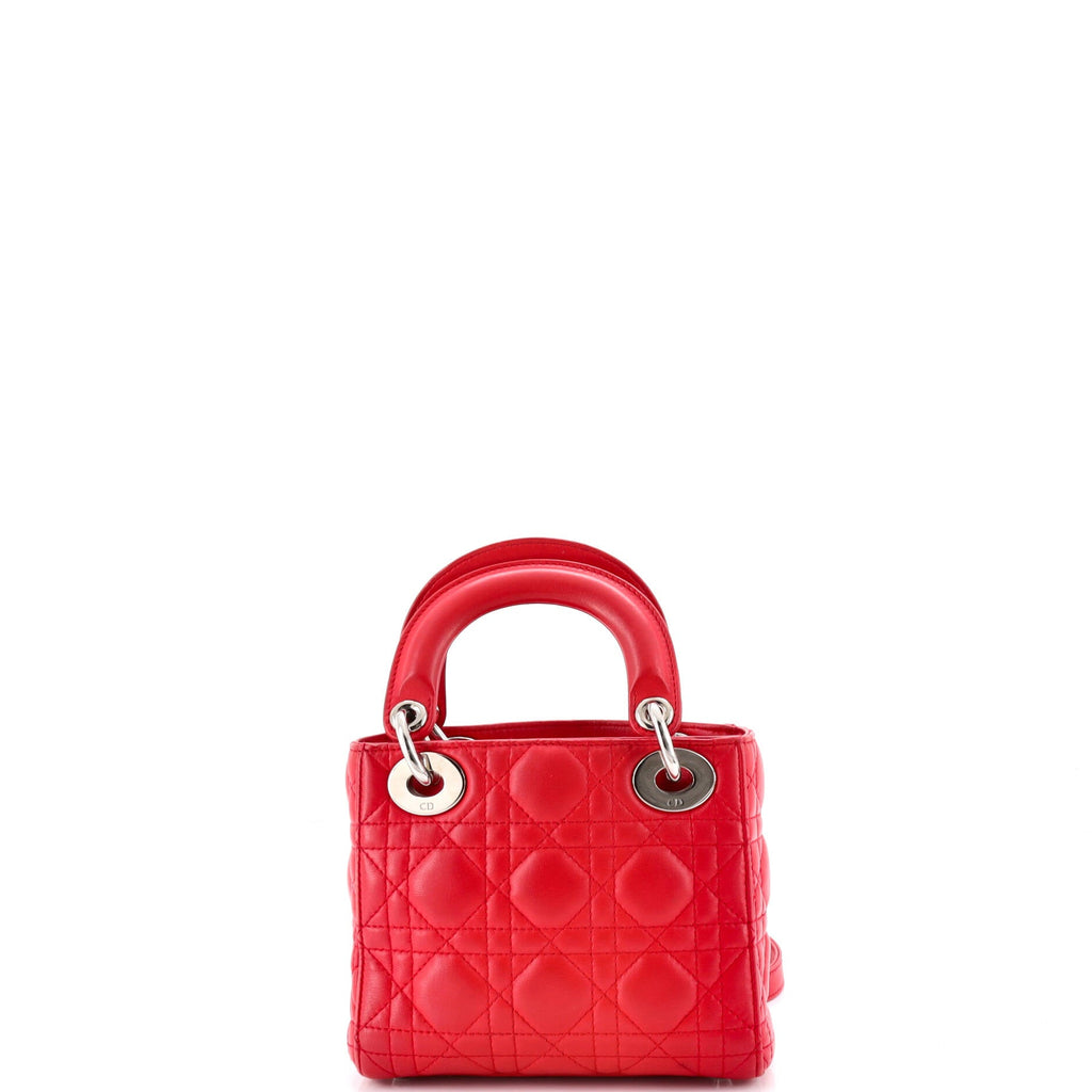Lady Dior Chain Bag Cannage Quilt Lambskin Mini