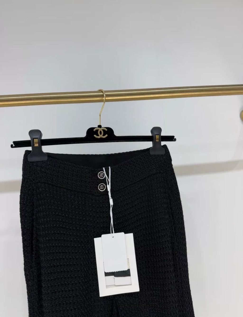 Chanel 24P black and white pants