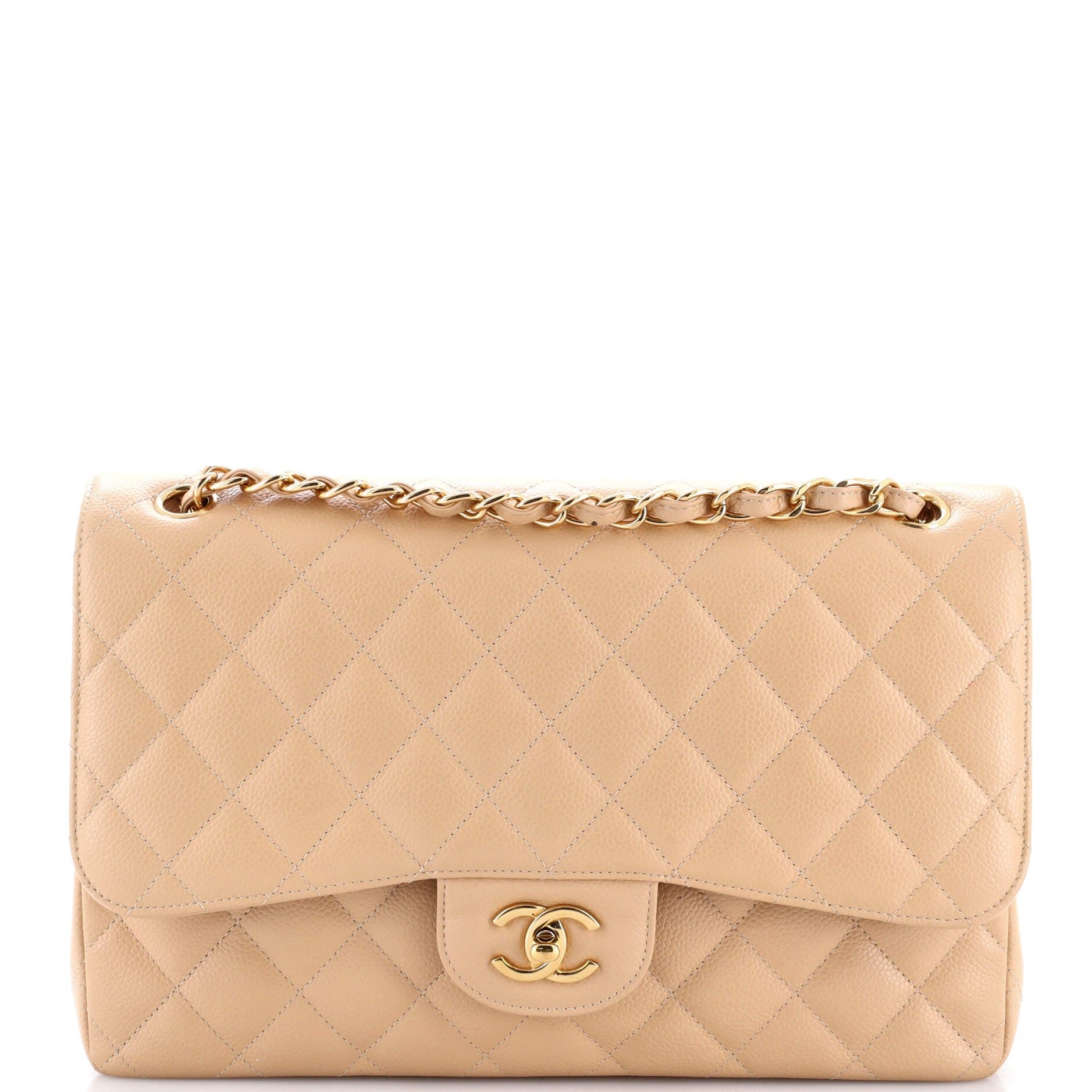 Classic Double Flap Bag Quilted Caviar Jumbo
