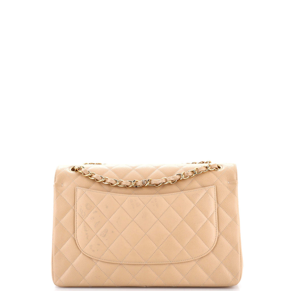 Classic Double Flap Bag Quilted Caviar Jumbo