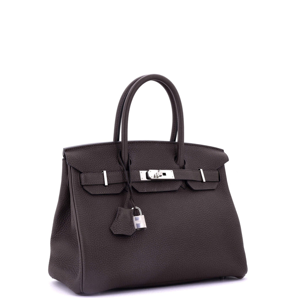 Birkin Handbag Macassar Togo with Palladium Hardware 30