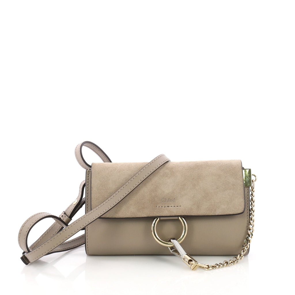 Faye Shoulder Bag Leather and Suede Mini