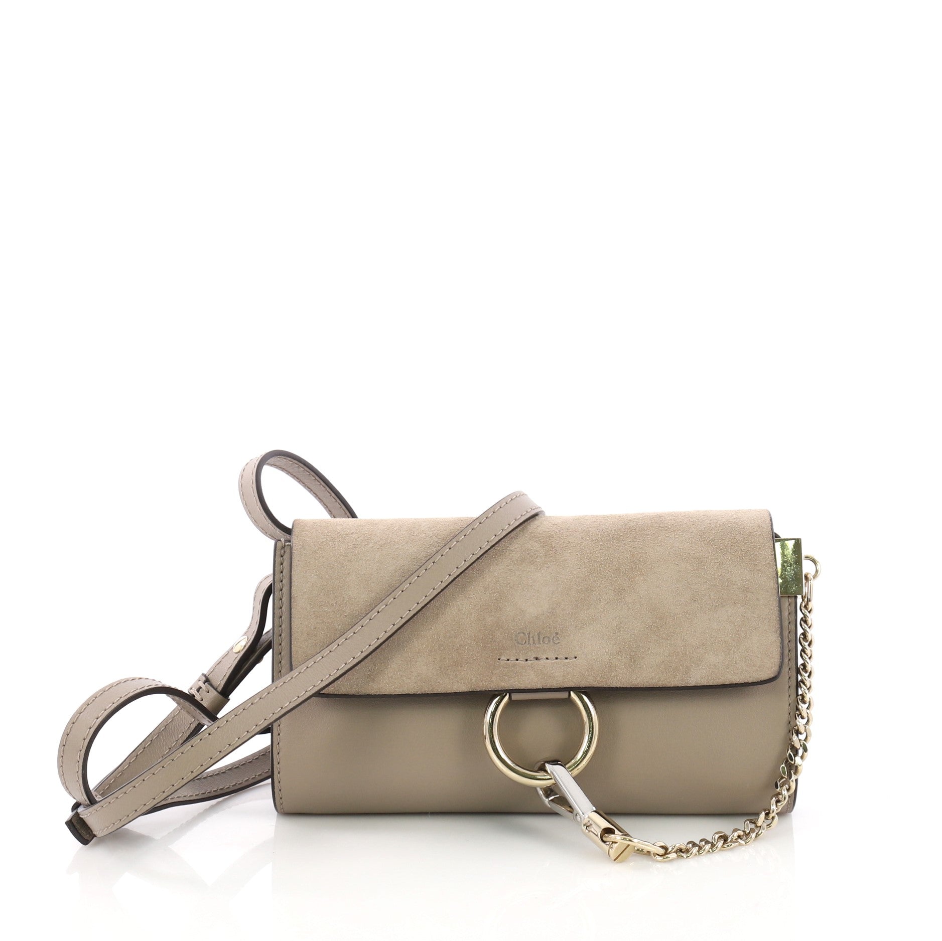 Faye Shoulder Bag Leather and Suede Mini
