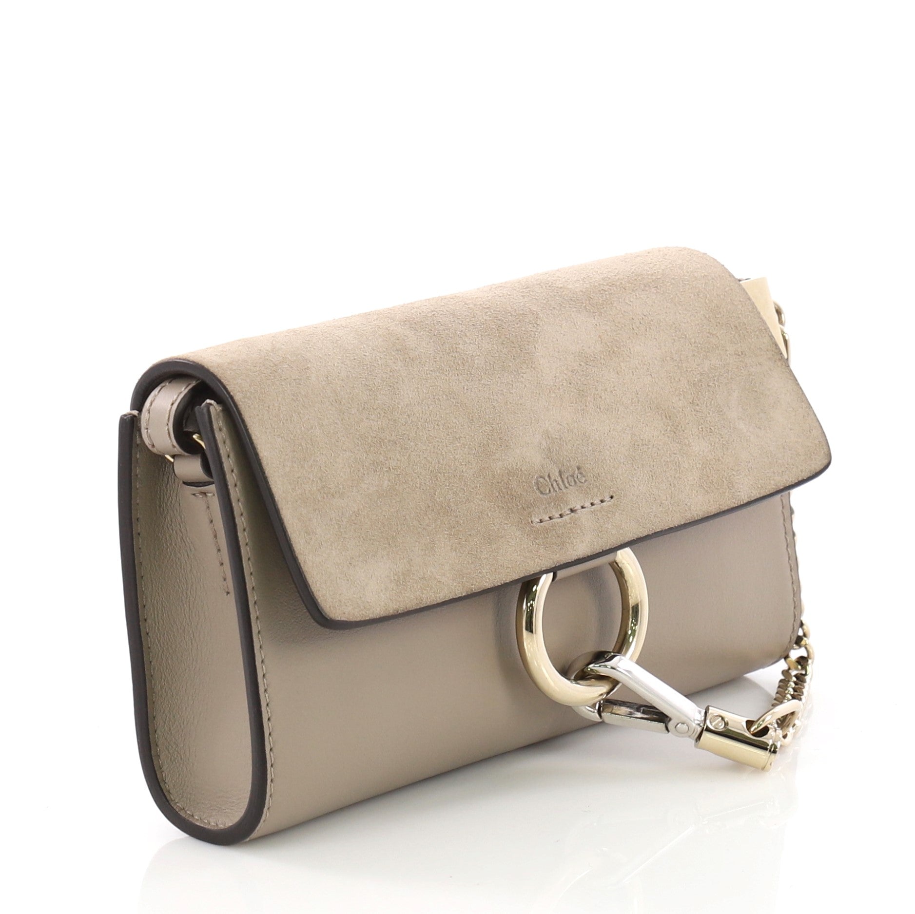 Faye Shoulder Bag Leather and Suede Mini