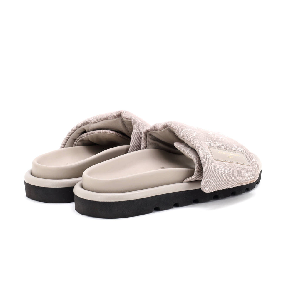 Women's Pool Pillow Comfort Mule Sandals Monogram Denim