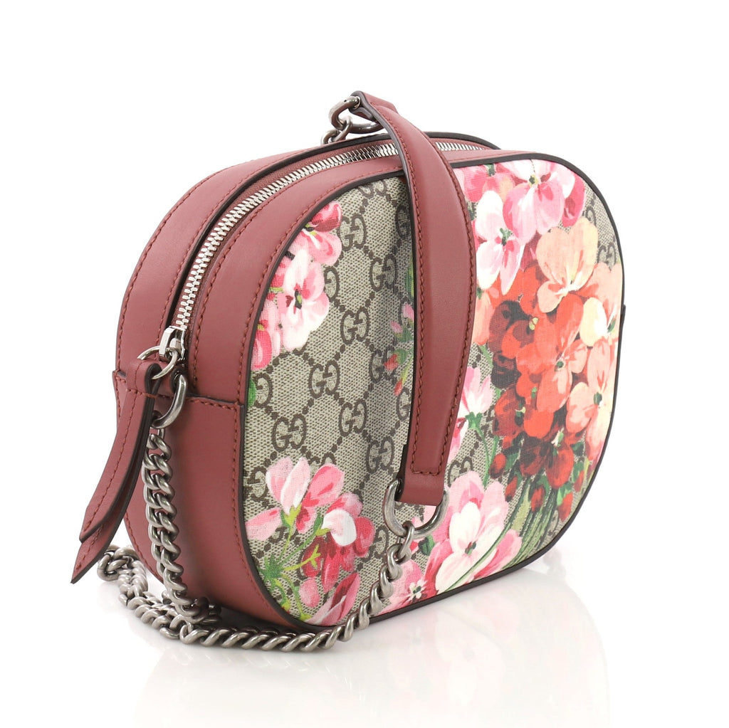 Chain Crossbody Bag Blooms Print GG Coated Canvas Mini